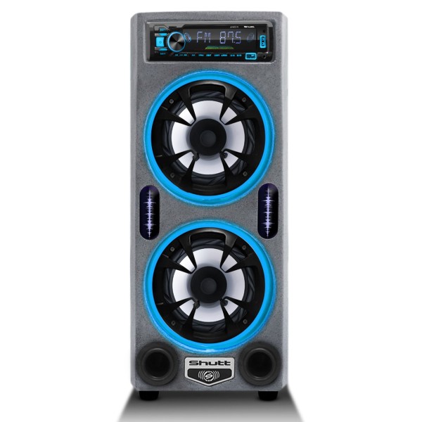 Encontraproduto.com.br - Caixa de Som Bob Residencial Amplificada Shutt 6 Polegadas 360W RMS Player Bluetooth LED Neon