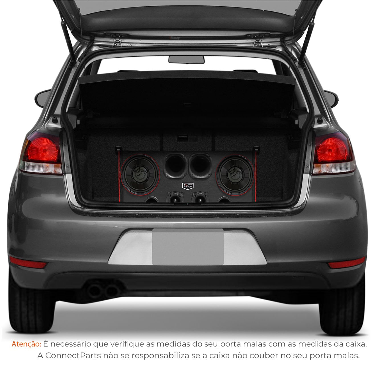 Encontraproduto.com.br - Caixa Som Trio Automotivo 840w Subwoofer Foxer Blackbird 10 Pol + 2 Driver + 2 Tweeter LED Neon