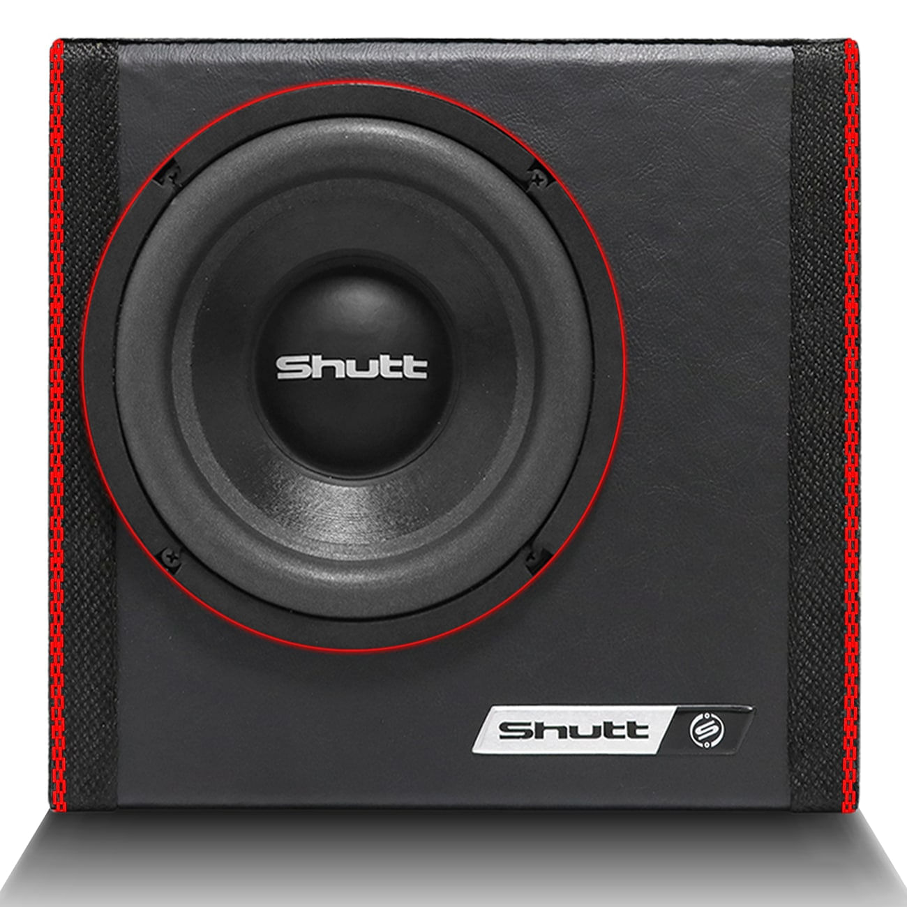 Encontraproduto.com.br - Caixa De Som Slim Automotivo Amplificada Shutt 600w Subwoofer 8 Polegadas Grave Forte Banco Carro Le