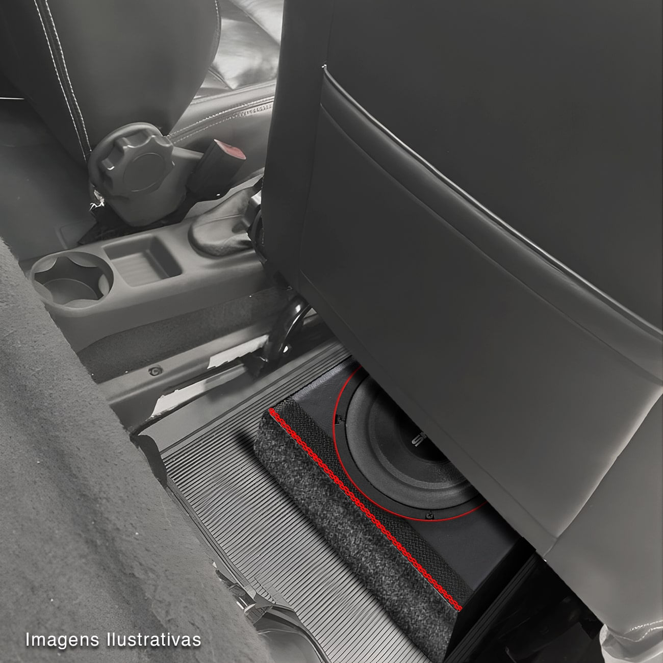 Encontraproduto.com.br - Caixa De Som Slim Automotivo Amplificada Shutt 600w Subwoofer 8 Polegadas Grave Forte Banco Carro Le