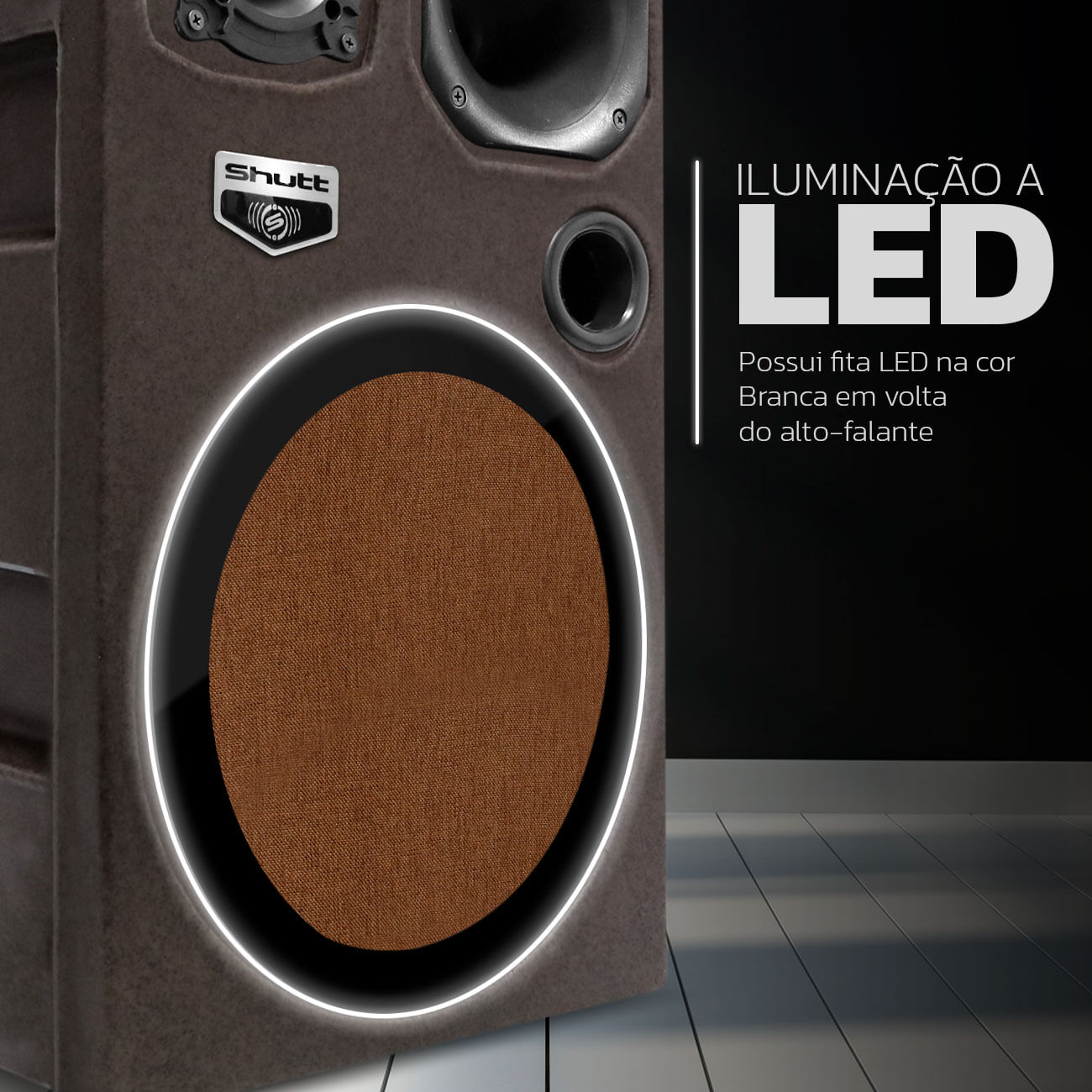 Encontraproduto.com.br - Caixa Som Bob Igreja Residencial Shutt 600w RMS Bilvolt Bluetooth Rádio FM USB Bi Amplificada LED
