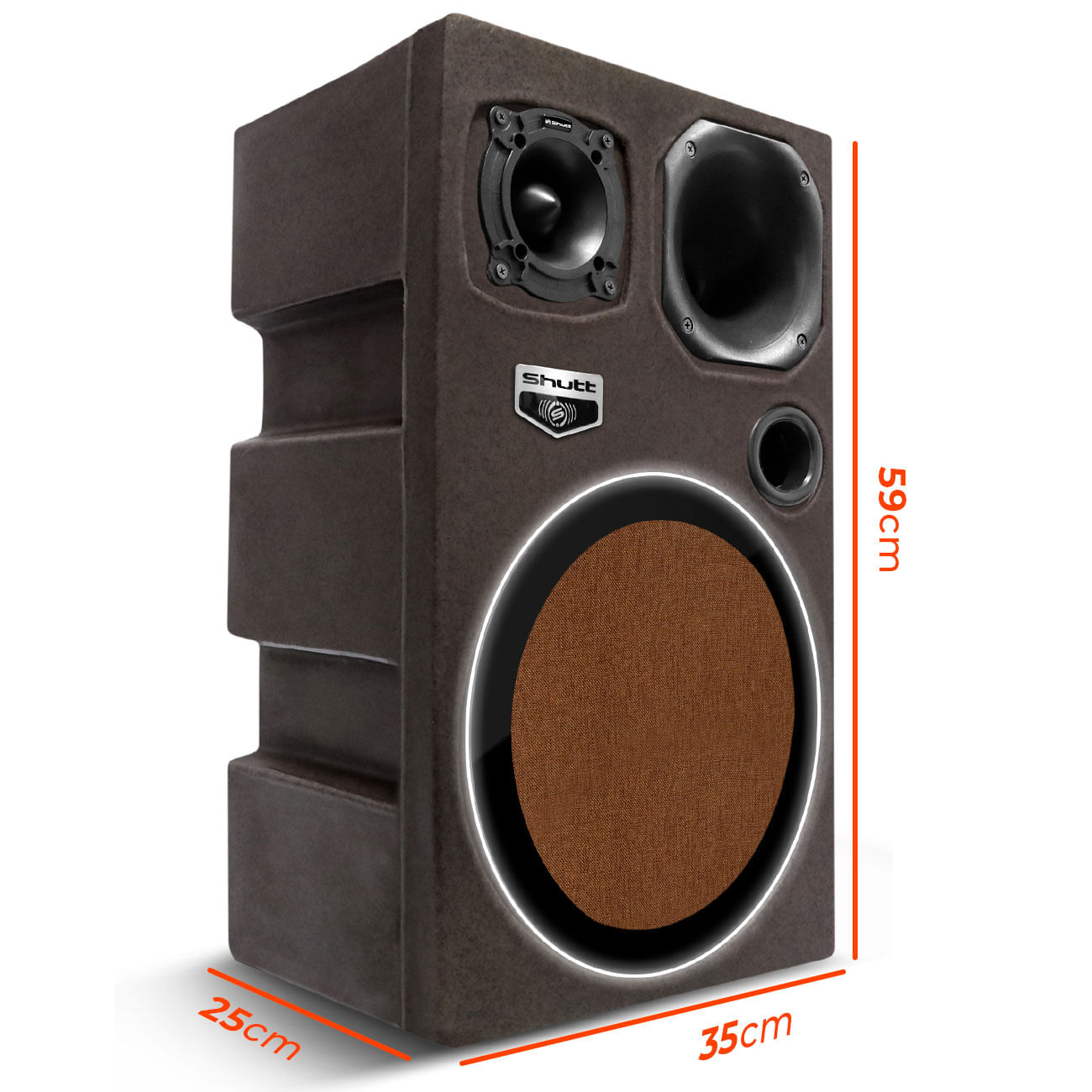 Encontraproduto.com.br - Caixa Som Bob Igreja Residencial Shutt 600w RMS Bilvolt Bluetooth Rádio FM USB Bi Amplificada LED