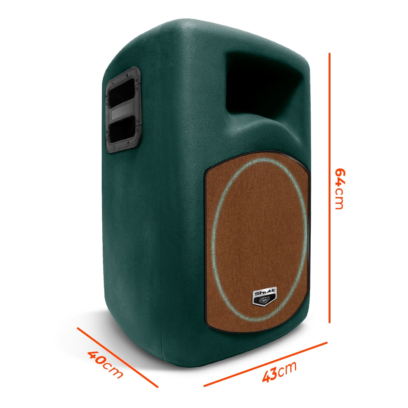 Encontraproduto.com.br - Caixa Som Ativa Shutt Retrô 480W RMS USB Rádio FM Bluetooth P10 Bivolt Ambiente Completa LED