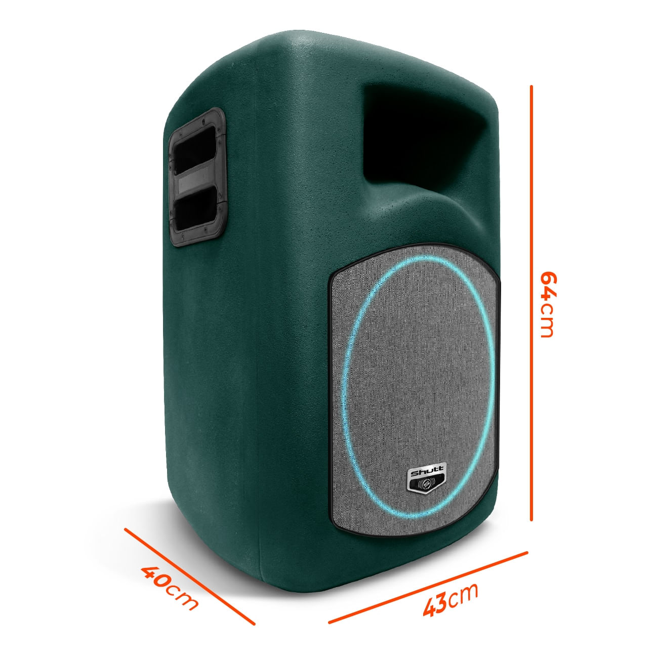 Encontraproduto.com.br - Caixa Som Ativa Shutt Retrô 480W RMS P10 Rádio FM USB Bluetooth Bivolt Ambiente Completa LED