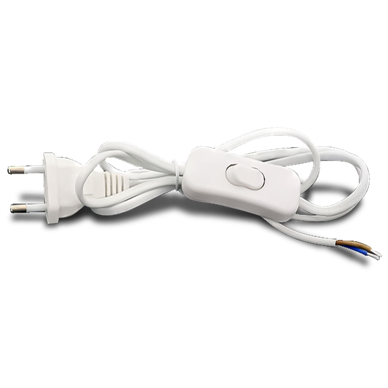 Cordão Abajur Interruptor Bivolt 110V 220V 60W 112cm Branco