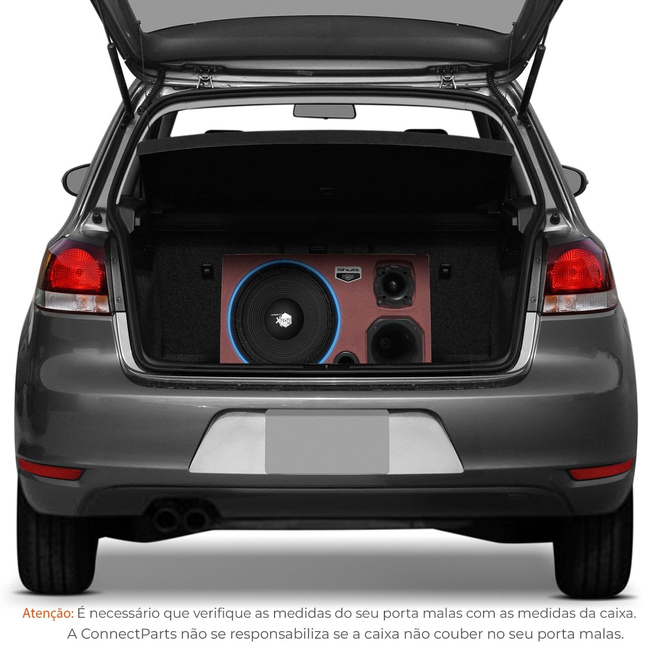 Encontraproduto.com.br - Caixa Som Trio Automotivo Pigmentada Shutt 400w RMS Woofer Xplode 12 Pol Toca Muito Som Forte LED