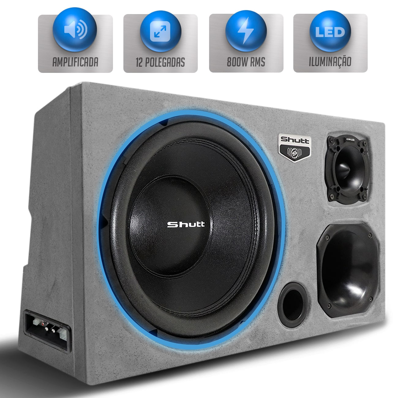 Caixa Trio Shutt Pigmentada Cinza/Preto + Xc403 + Shutt