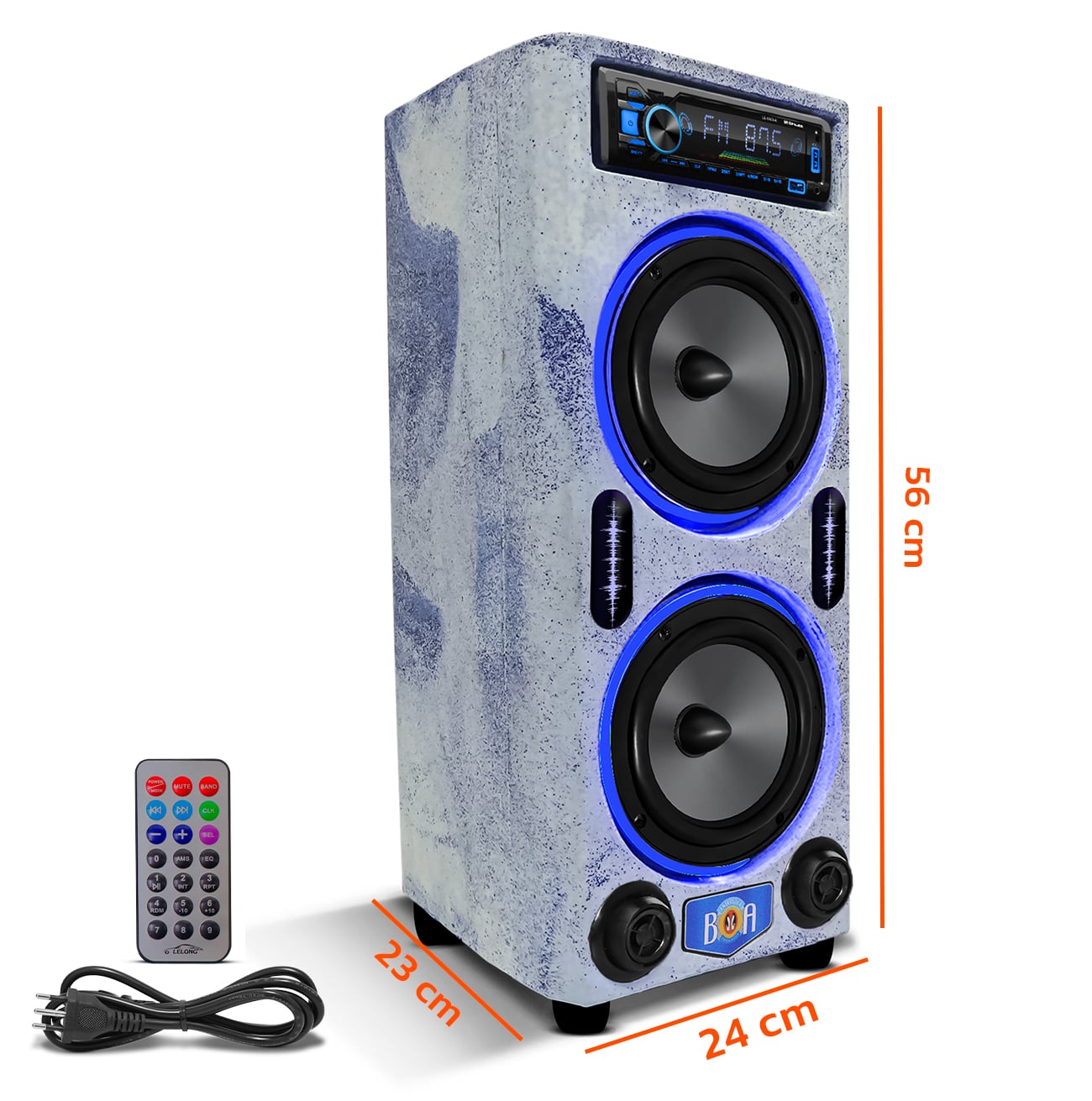 Encontraproduto.com.br - Caixa De Som Bob Residencial Boa Amplificada 500w Kit 2 Vias 6 Pol + Player Bluetooth USB LED