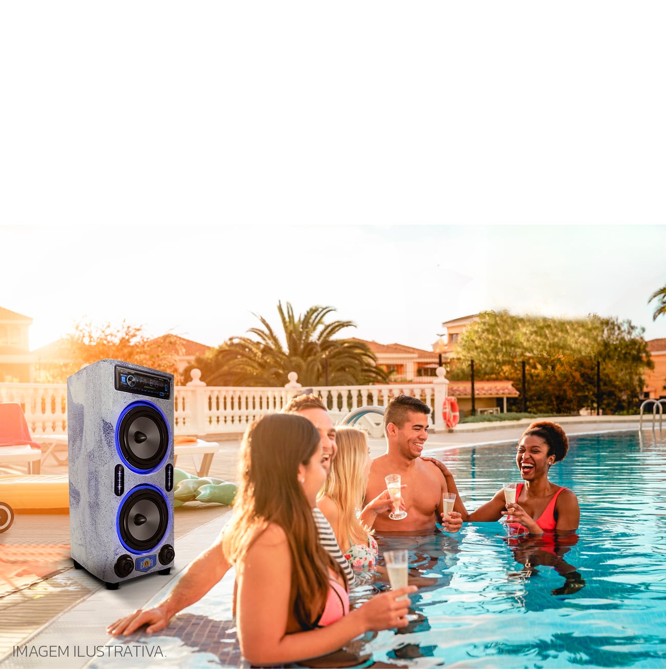 Encontraproduto.com.br - Caixa De Som Bob Residencial Boa Amplificada 500w Kit 2 Vias 6 Pol + Player Bluetooth USB LED