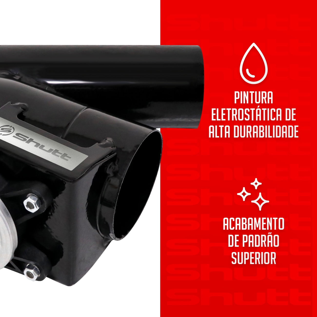 Encontraproduto.com.br - Difusor Escapamento Esportivo Reposição 2, 2.5 e 3 Polegadas Universal Preto Shutt