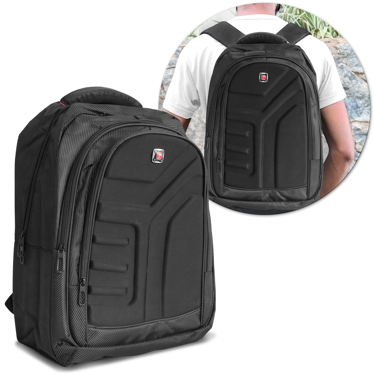 Mochila Executiva Bolsa Notebook Faculdade Escolar Viagem Espaçosa Reforçada Preta