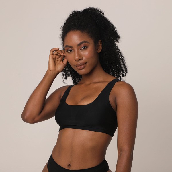 Encontraproduto.com.br - Sutiã Top Bojo Sem Costura Liso Preto - Uniq