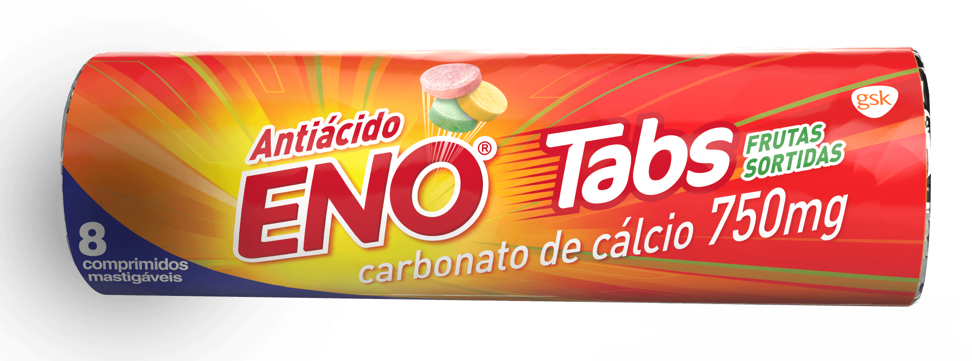 Sal de Fruta Eno Tabs com 8 Pastilhas