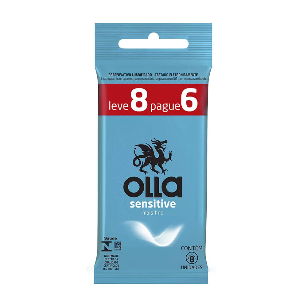 Preservativo Olla sensitive leve 8 e pague 6