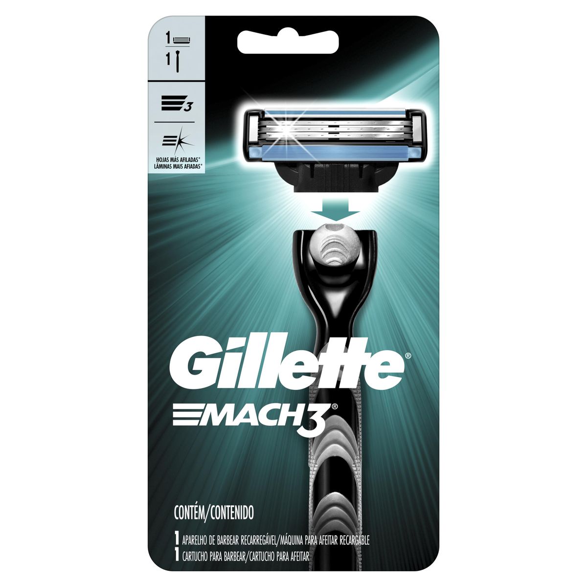 Aparelho de Barbear Gillette Mach3 Regular com 1 Unidade