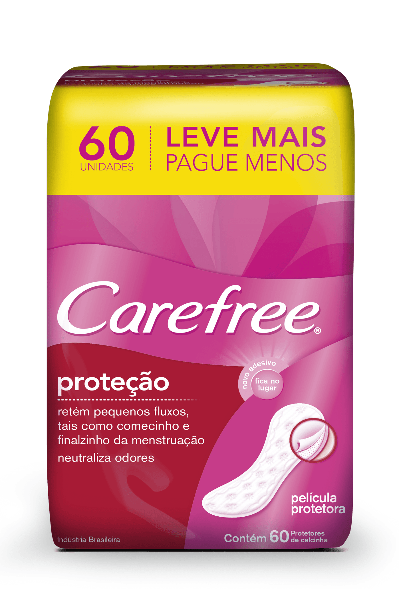 Protetor Diário Carefree Proteção Com Perfume Com 60 Unidades Leve Mais Pague Menos
