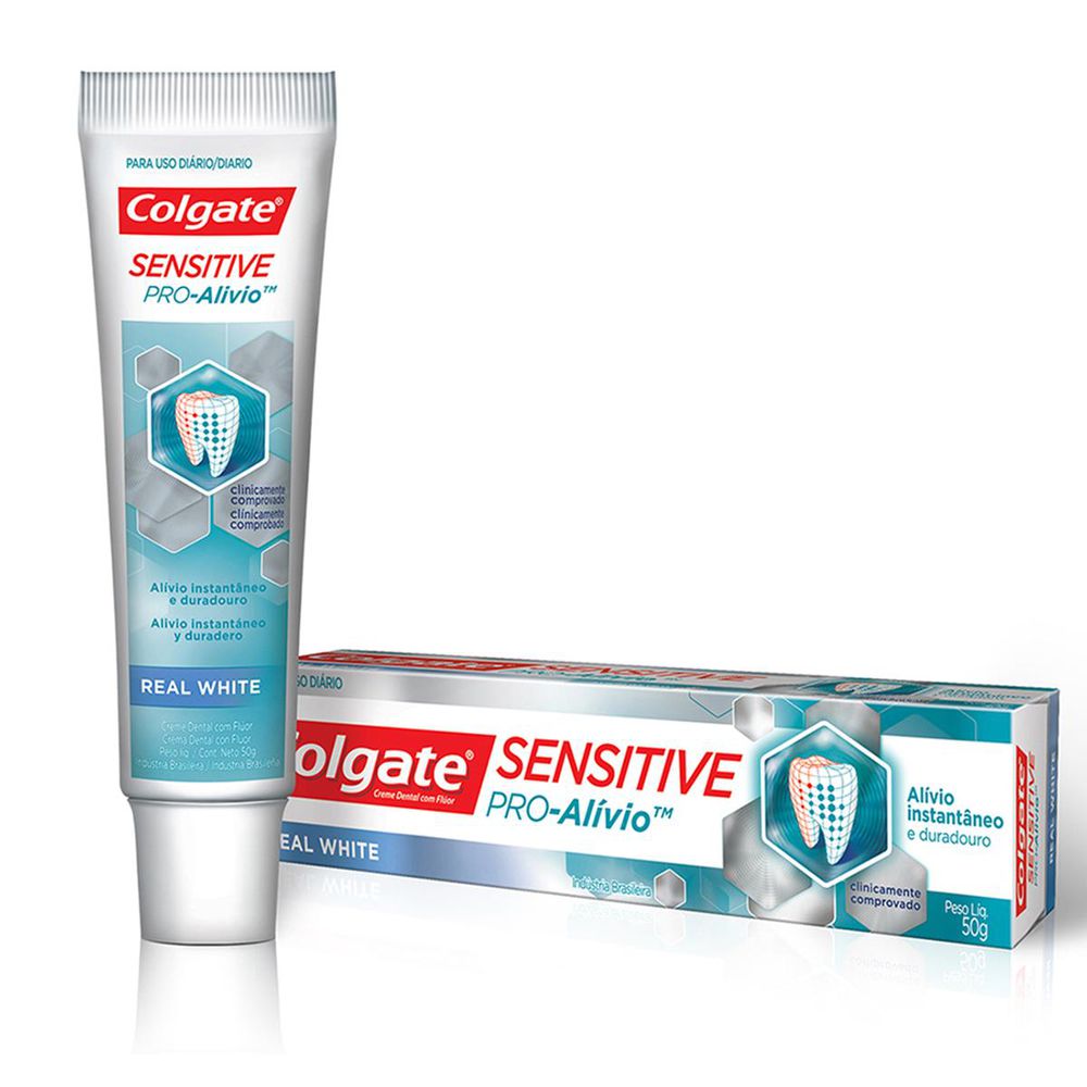 Creme Dental Colgate Sensitive Pro-Alívio Real White 50g