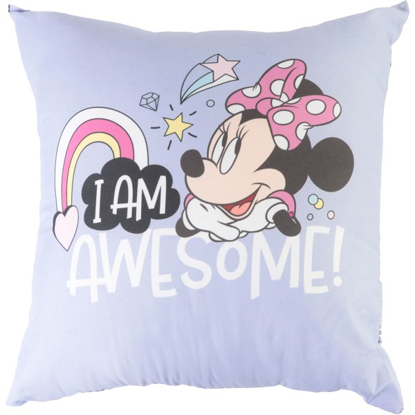 Encontraproduto.com.br - Almofada Microfibra 40X40 Cm  Minnie I Am Awesome