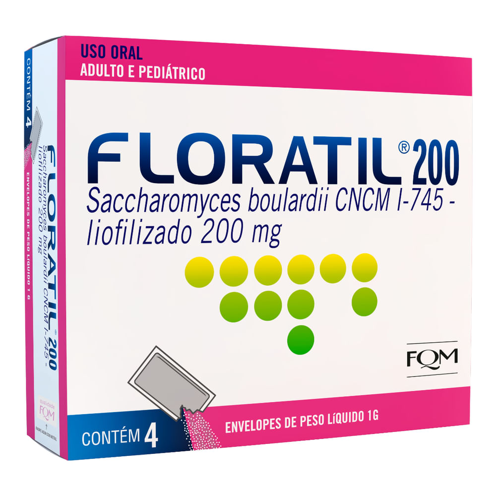 Encontraproduto.com.br - Floratil 200mg com 4 Sachês
