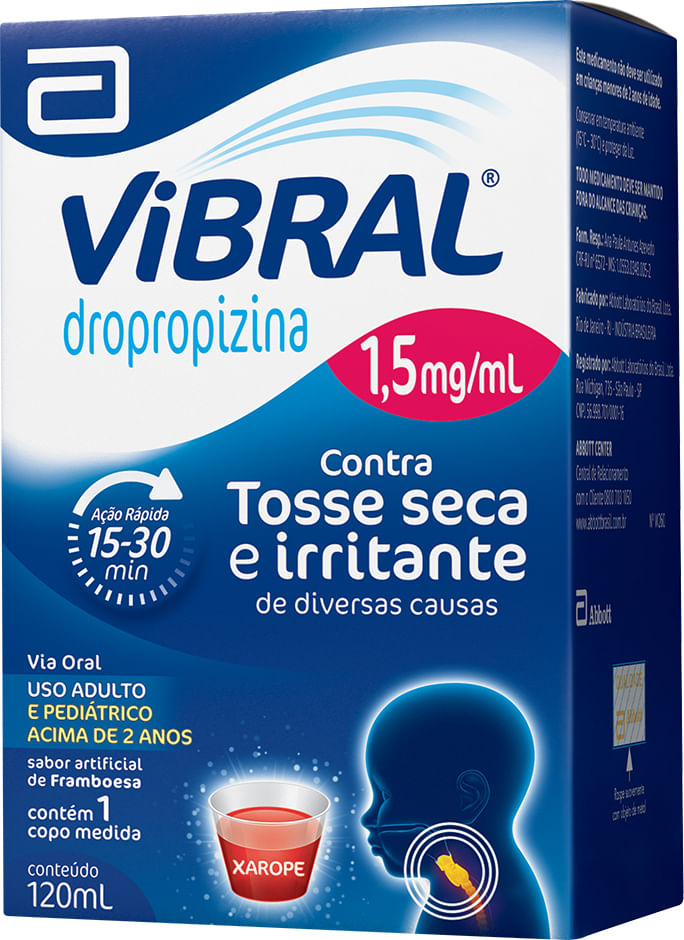 Vibral xarope infantil 1,5mg/ml 120ml