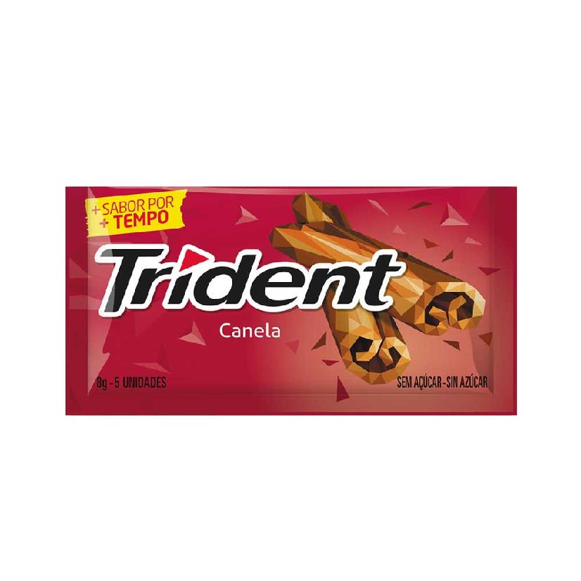 Chiclete Trident canela com 5 unidades 8g