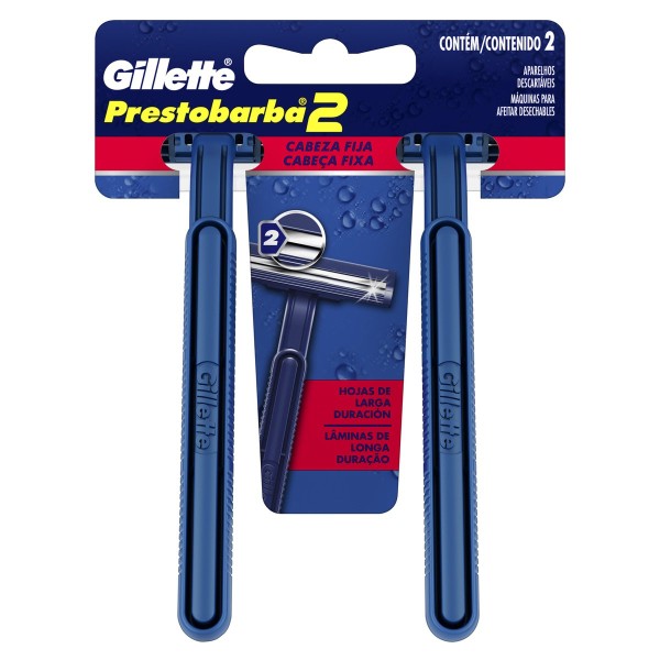 Aparelho de Barbear Gillette Prestobarba Regular com 2 Unidades