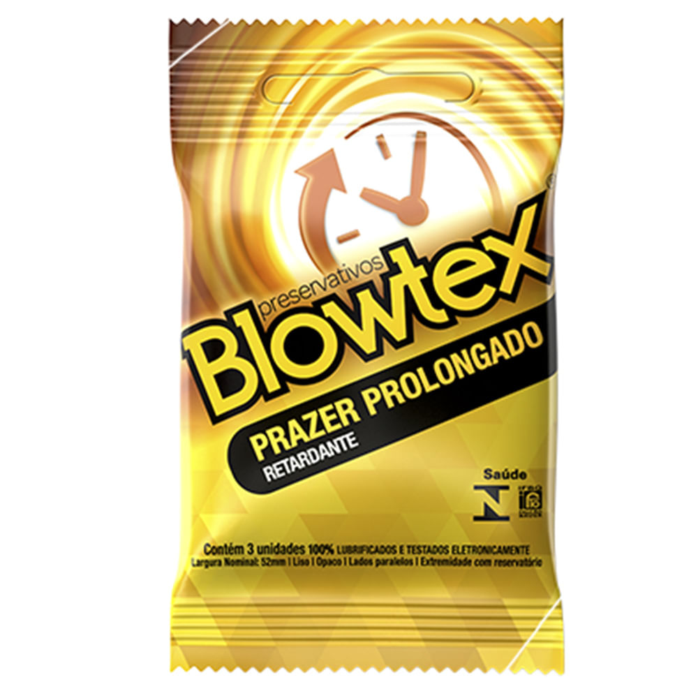 Preservativo Blowtex retardante com 3 unidades