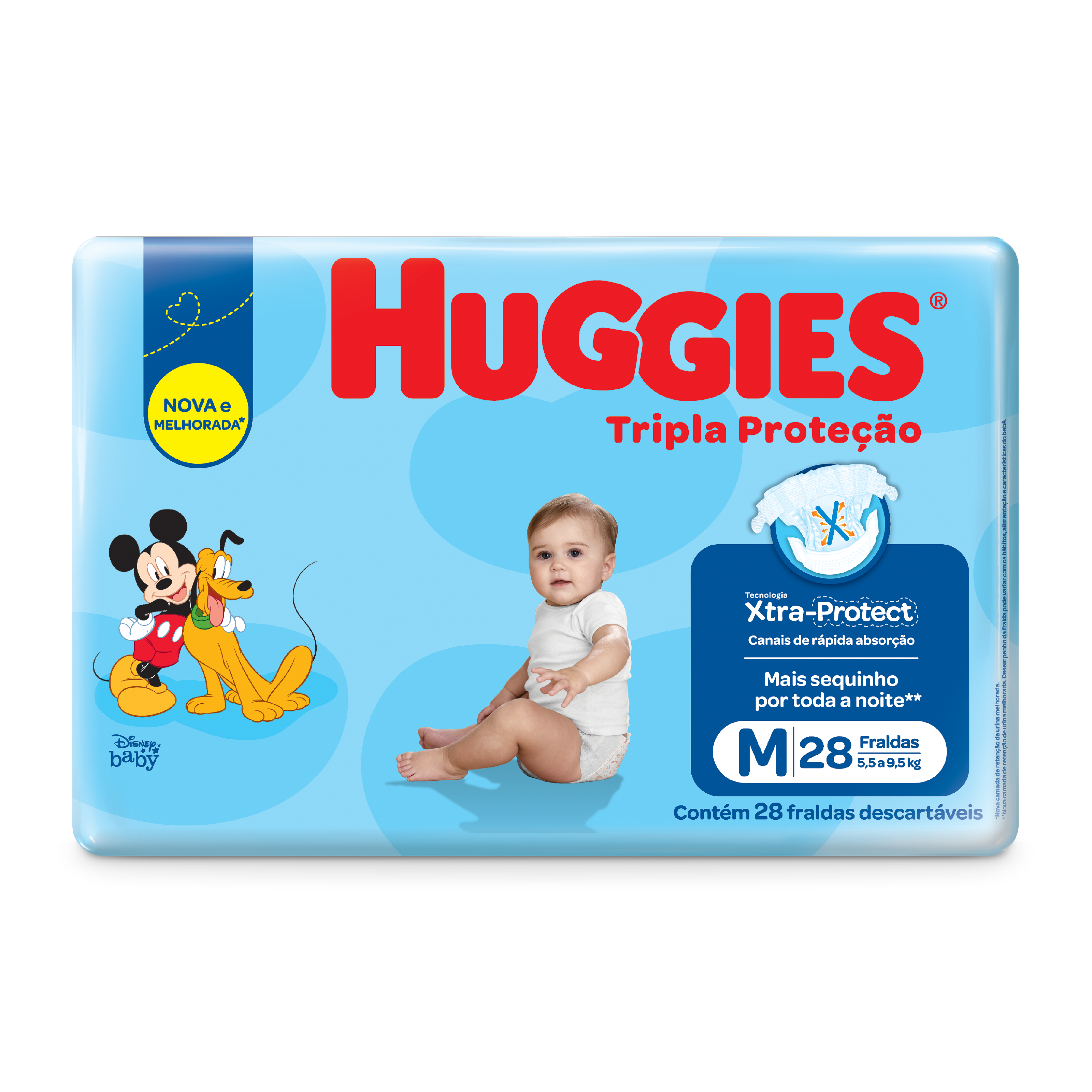 Fralda Huggies Disney Tripla Proteção M Com 28 Unidades
