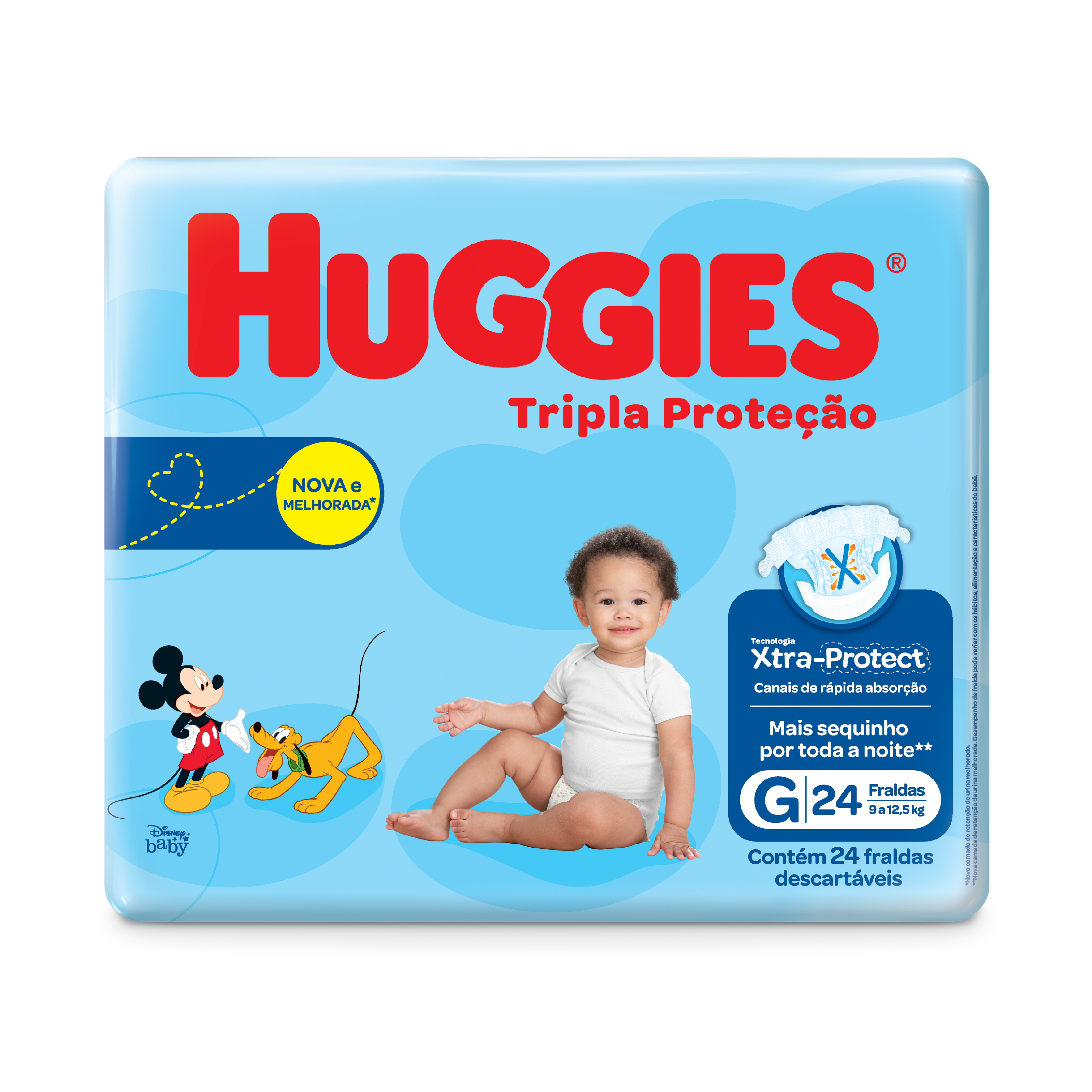 Fralda Huggies Disney Tripla Proteção G Com 24 Unidades