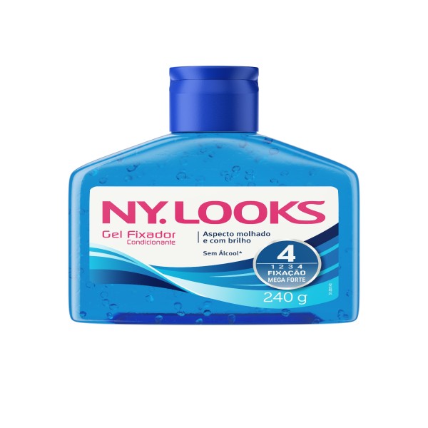 Gel Fixador Ny Looks 4 Fixação Mega Forte 240g