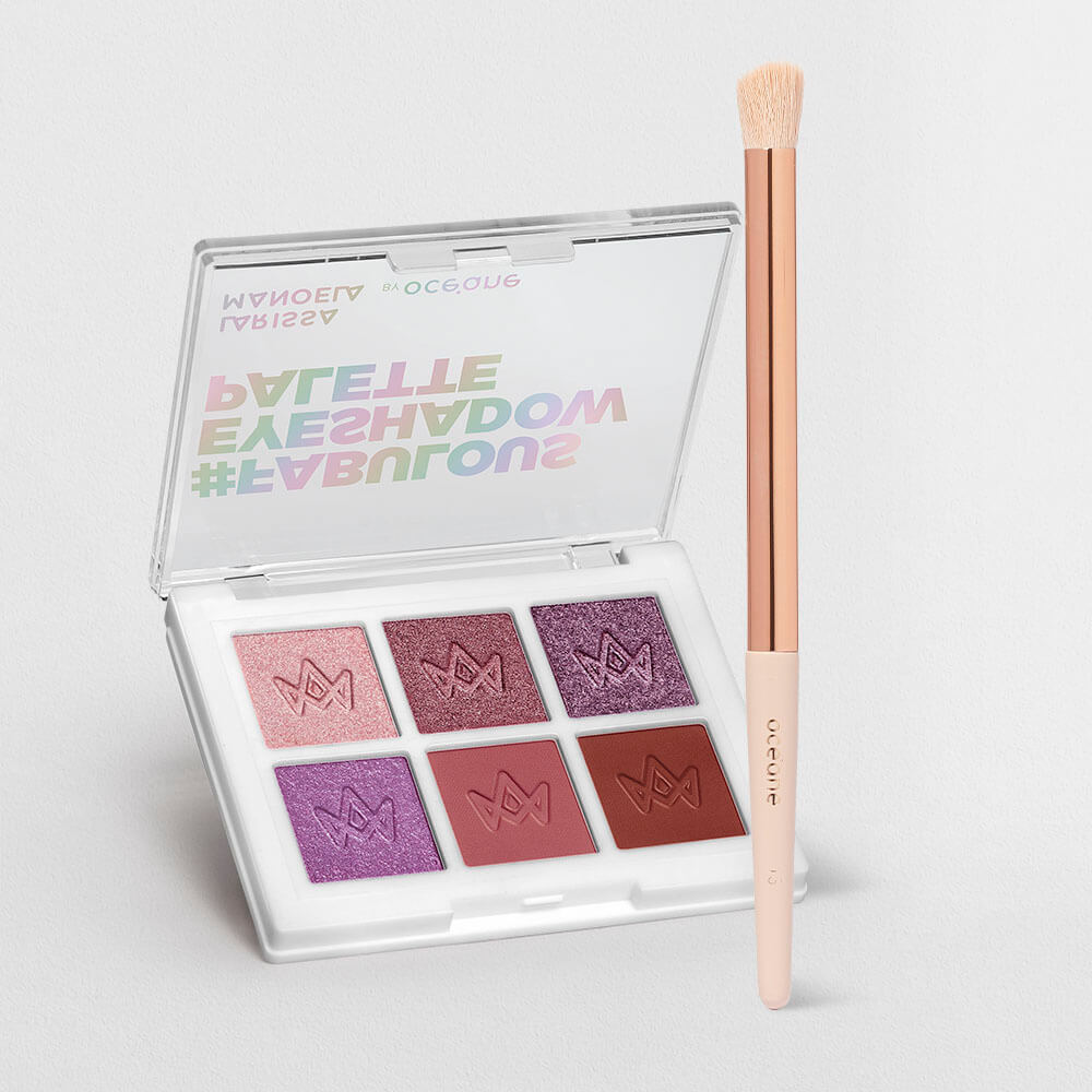 Kit Paleta de Sombras Larissa Manoela By Océane + Pincel para Sombra (2 Produtos)