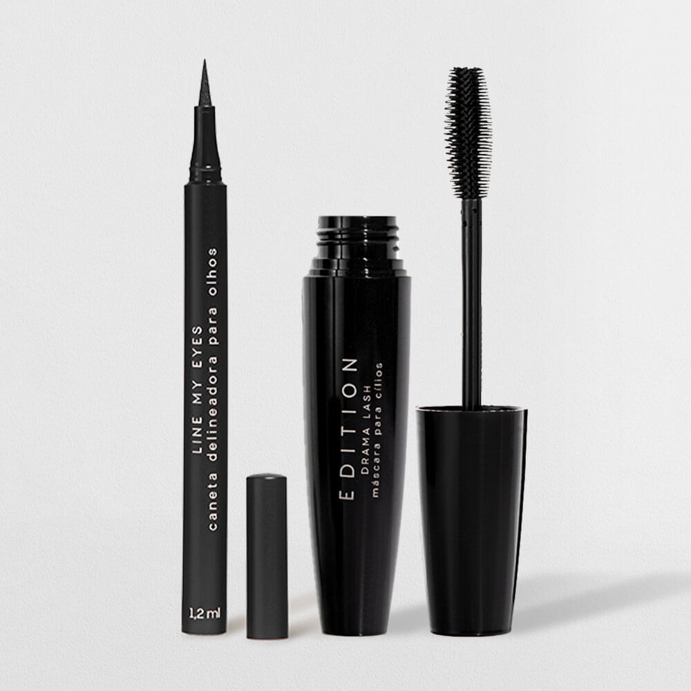 Kit Caneta Delineadora + Máscara para Cílios Drama Lash Océane Edition (2 Produtos)
