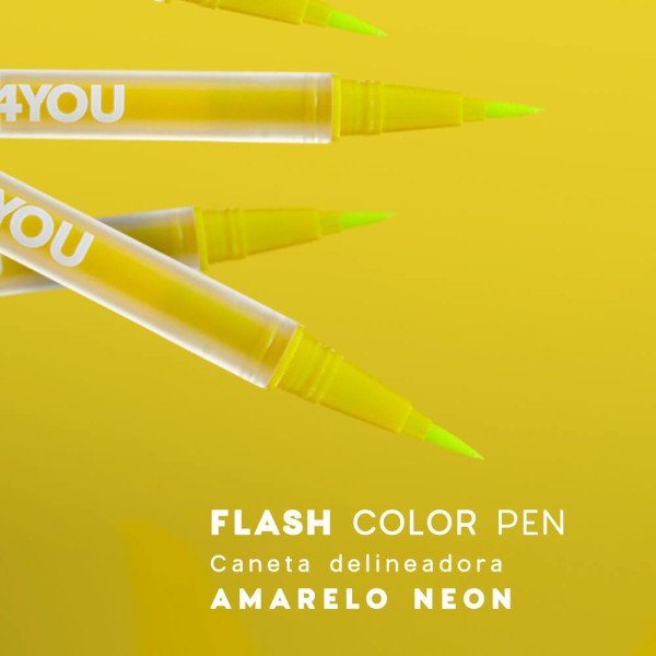 Encontraproduto.com.br - Kit Caneta Delineadora Flash Color Pen Neon 4you (5 Produtos)