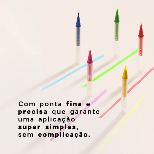 Encontraproduto.com.br - Kit Caneta Delineadora Flash Color Pen Neon 4you (5 Produtos)
