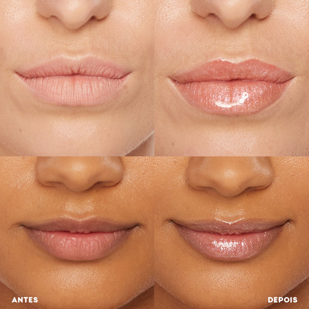 Encontraproduto.com.br - Kit Mini Batom Vermelho Semi-Matte + Mini Brilho Labial Transparente Océane Edition (2 Produtos)