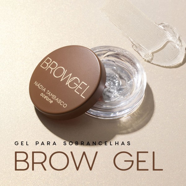 Encontraproduto.com.br - Kit Gel de Sobrancelha + Pincel Duo Brow Brush Nádia Tambasco By Océane (2 Produtos)