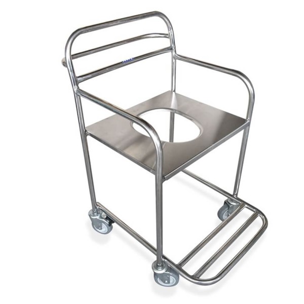 Encontraproduto.com.br - Cadeira de Banho Inox 150Kg Assento Chapa MVM-606 - MVM