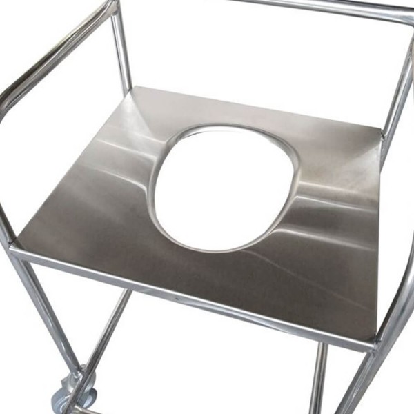 Encontraproduto.com.br - Cadeira de Banho Inox 150Kg Assento Chapa MVM-606 - MVM