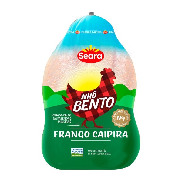 Encontraproduto.com.br - Frango Inteiro Caipira Nhô Bento Seara Aprox 3kg