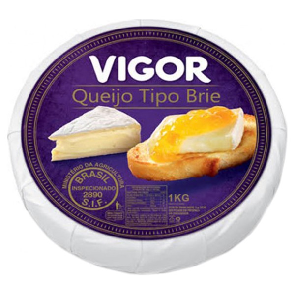 Queijo Brie Vigor Forma Peça Aprox 1kg