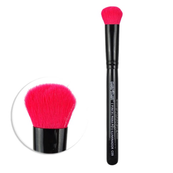 Encontraproduto.com.br - C09 - Pincel para Pó e Iluminador - Linha Colors - Macrilan