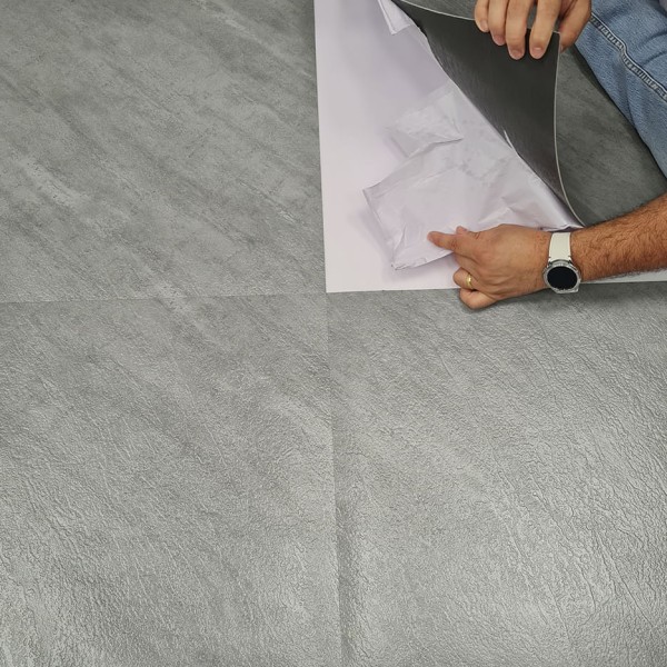 Encontraproduto.com.br - Piso Vinílico Autoadesivo Mármore Cimento Cinza 45,7 x 45,7 cm - 1m²