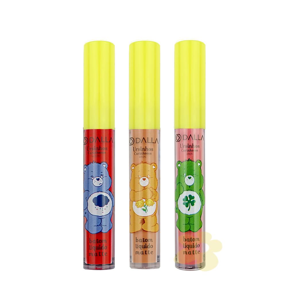 Encontraproduto.com.br - Batom Líquido Matte Raio do Carinho | Ursinhos Carinhosos | Dalla