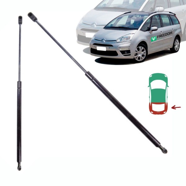 Encontraproduto.com.br - Amortecedor do porta mala citroen c4 picasso 2.0 16v 2008 a 2014 kit c/ 2 unidades