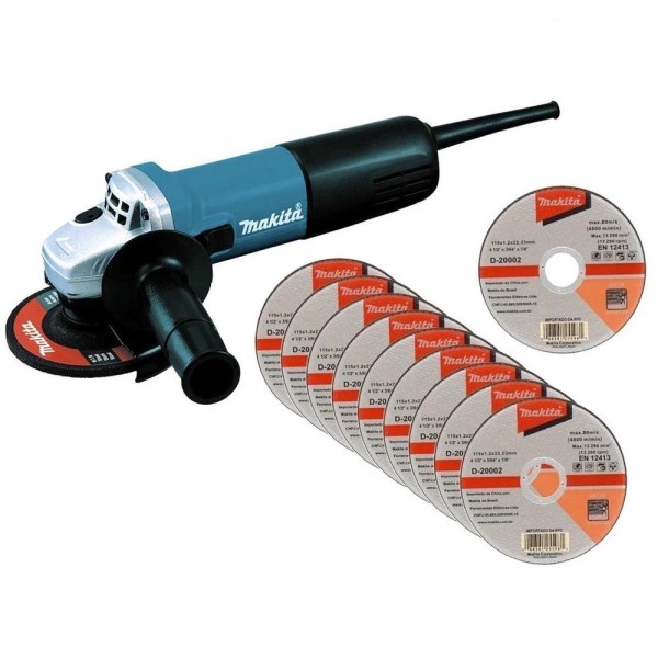 Encontraproduto.com.br - Esmerilhadeira Angular 115mm 840W 127V 9557HNG-P - Makita