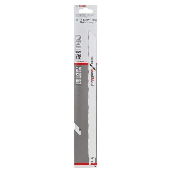 Lâmina de serra sabre S1222 VF com 2 un - Bosch
