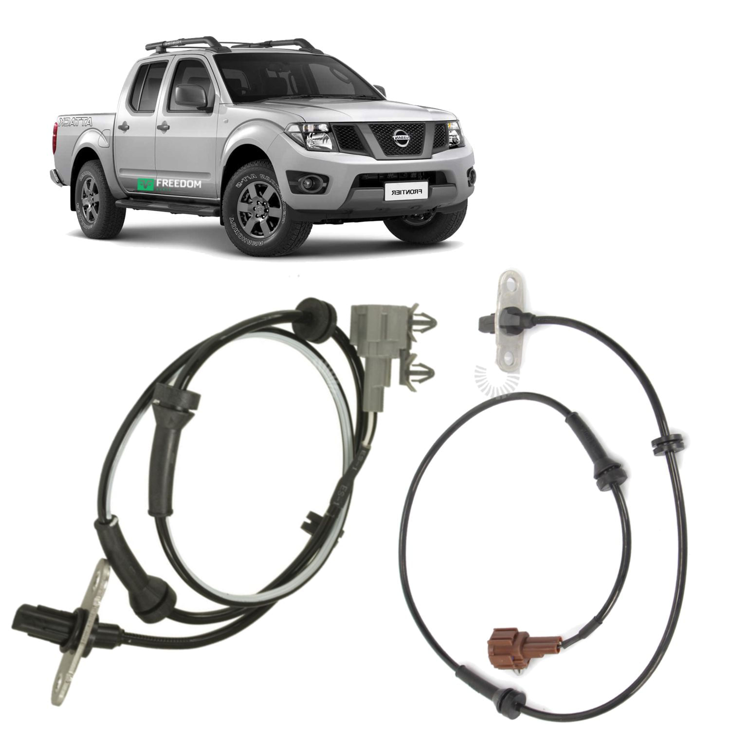Encontraproduto.com.br - Sensor de freio abs nissan frontier pathfinder xterra 2007 á 2012 traseiro lado direito+lado esquerdo - par