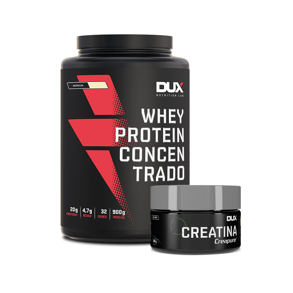 WHEY PROTEIN CONCENTRADO  900G + CREATINA 100G