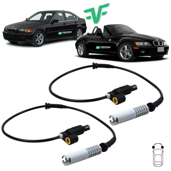 Sensor de freio abs bmw 325 328 m3 z3 z3m e36 1994 á 2000 dianteiro direito/esquerdo kit c/2