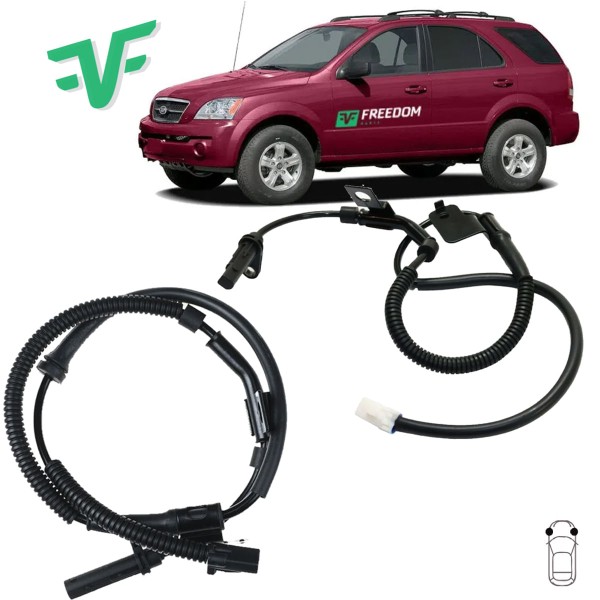 Sensor de freio abs kia sorento 2.5d 3.8 v6 2006 á 2009 dianteiro direito/esquerdo kit c/2